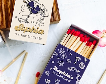 Set of Personalized matchboxes / Custom matchboxes / Personalized birthday gift / Custom birthday gift / custom matchbooks / custom matches
