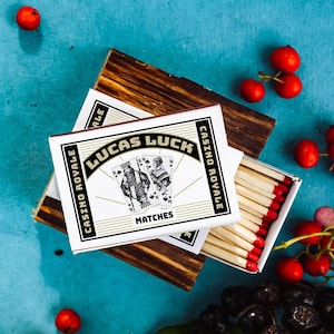 Bulk Wedding of Personalized Matchboxes Casino Royale - Custom Matches - Cigar Bar Matches - Personalized Matches -  Favor Matchbox