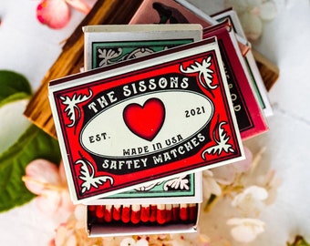 Bulk Custom Design Safety Matches - Personalized Matches - The Perfect Match Favor Matchboxes - Wedding Decor - Bridal Shower