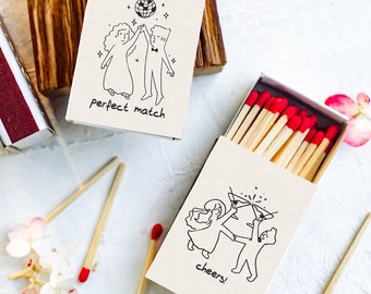 Boîtes d'allumettes personnalisées / Boîtes d'allumettes personnalisées / Croquis / Allumettes personnalisées / Boîtes d'allumettes personnalisées / Cadeaux de mariage en gros / Souvenirs de mariage