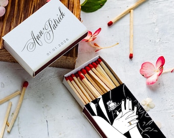 Personalized wedding favors / Custom Matchboxes / wedding matchboxes / custom matches / wedding party decor / custom design / party favors