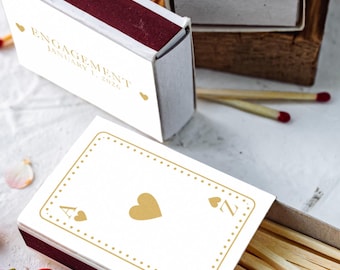 Juego de cajas de cerillas personalizadas / Cajas de cerillas personalizadas / Decoración de bodas / Recuerdos de bodas / Cajas de cerillas personalizadas / Regalo de compromiso / Cerillas
