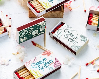 Custom matchboxes / Custom matchbook art  / Party favors / Custom matches / Bridal Shower / Bulk wedding favors / Wedding souvenirs