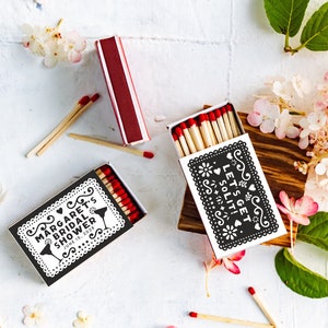 Custom matchboxes / Custom matchbook art / Matches / Bridal Shower / Wedding souvenirs / Logo design / Matchbooks / Bulk wedding favors