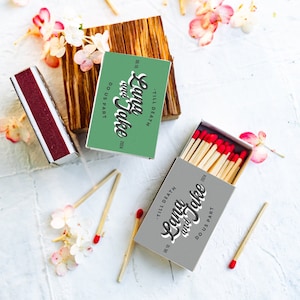 Set of personalized matches / Custom matchboxes / Custom matches / wedding matches / logo design / custom design / wedding thank you