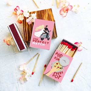Personalized custom matches / wedding souvenirs / matchbox / matchbox print / custom matchbook / custom party favors / wedding matchbook.