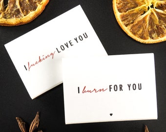 Custom Design Matches - Set of Personalized "I love you" Matchboxes - Wedding Favor Ideas - Custom Party Favors