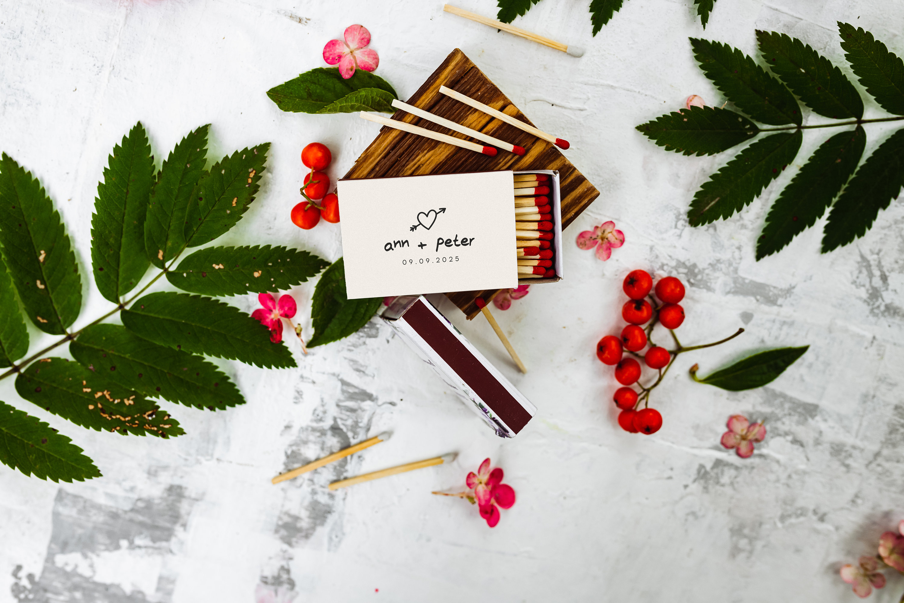 Custom matchboxes / Custom matchbook art  / Sketch / Custom matches / Custom match boxes / Bulk wedding favors / Wedding souvenirs