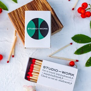 BUSINESS LOGO custom Matchbox / bulk matches / favor for customers / Business matches / marketing materials / inexpensive favor image 7