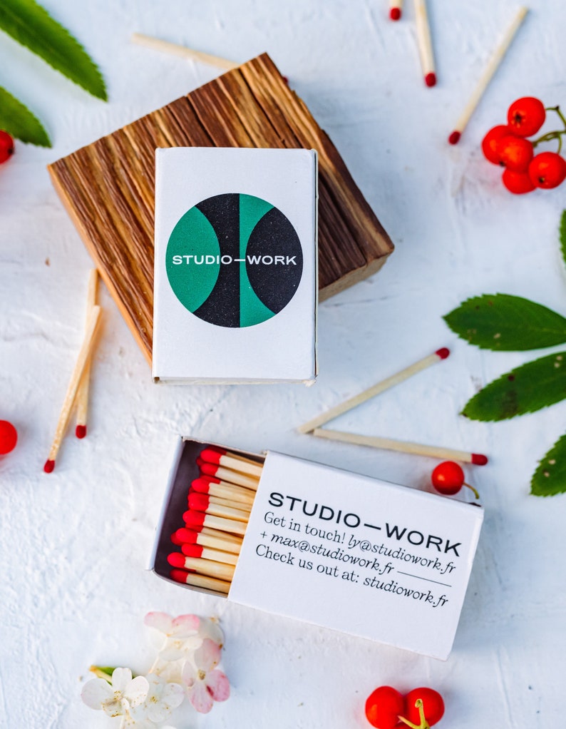 BUSINESS LOGO custom Matchbox / bulk matches / favor for customers / Business matches / marketing materials / inexpensive favor image 7