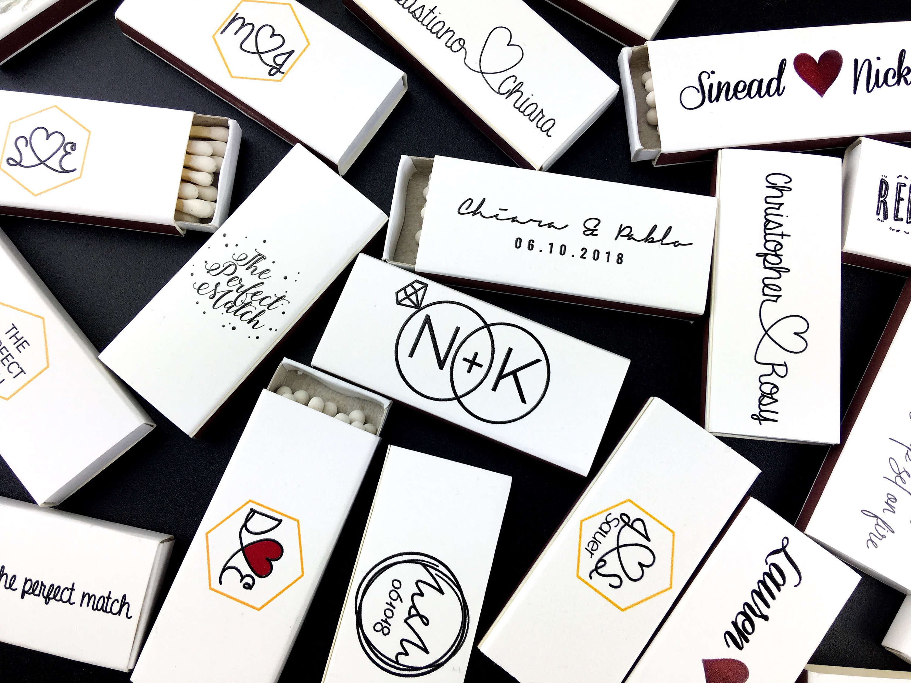 Matchbox / Wedding Favors / Weeding Decor / Custom Matchboxes / Black and  White Design / Gifts / Party Favors / Match Book - Etsy, image size:3000x2250