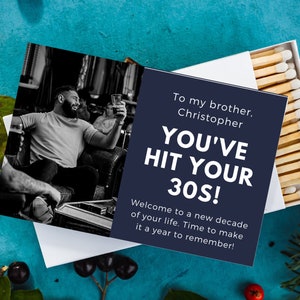 5 個セットの大きなウェディング「30 歳の誕生日」マッチ箱。兄弟への誕生日パーティーのギフト。シガー バー。シガー アクセサリー。30 歳の誕生日のデコレーション