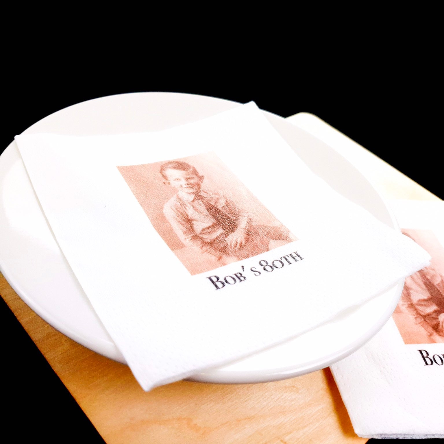 Set of 50 Personalized Birthday Party Napkins Photo Napkins Etsy