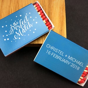 Set of The Perfect Match Matchboxes * Personalized Matches * Wedding Matches * Custom Matches * Personalized Matchbox * BEST Matches