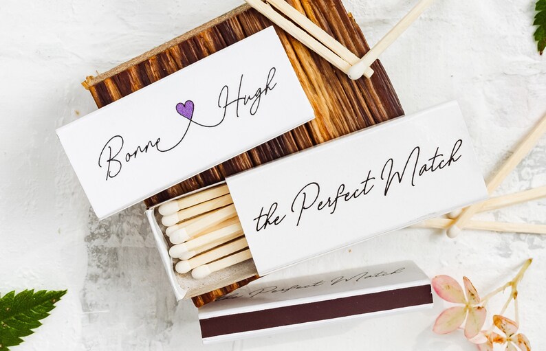 Rustic Wedding Matchboxes / GET LIT Matchboxes / Perfect MATCH Etsy