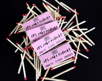 Set of Color Personalized Matches, With your logo Favor, Personalized Sparkler, Custom Matchbook