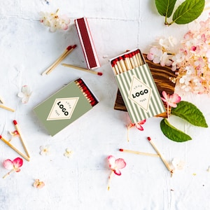 Boîtes d'allumettes avec logo personnalisé / Boîtes d'allumettes personnalisées / Boîtes d'allumettes personnalisées / Boîte d'allumettes personnalisée / Boîte d'allumettes / allumettes personnalisées / logo d'entreprise