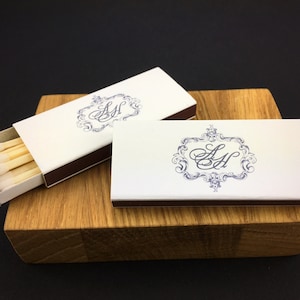 Set of Wedding Monogram Matchboxes * Personalized Matches * Custom Matches * Wedding Matches * Custom Matchboxes * Personalized Matchbox