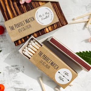 Scatole di fiammiferi per matrimoni rustici / Get LIT Matchboxes / Perfect MATCH Matchboxes / Bomboniera / Abbinamenti / Arredamento rustico per matrimoni / Festa rustica