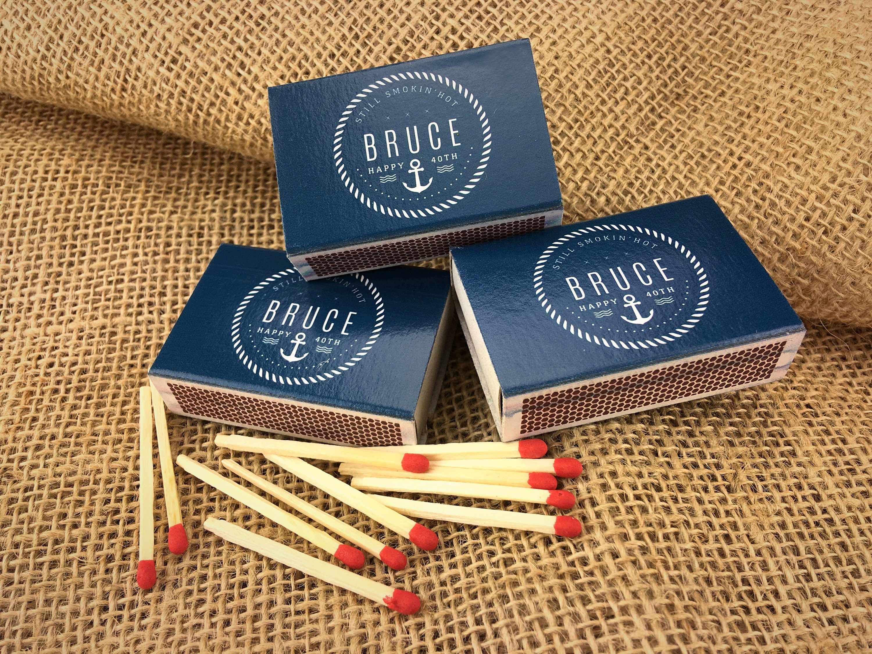 Birthday Matches Personalized Matchbox Cigar Matches Etsy