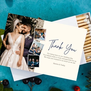 Set de 5 boîtes d’allumettes « Merci » anniversaire LARGE. Faveur de mariage ou d’anniversaire pour les invités. Conception de photos personnalisées. Décor de bar à cigares.