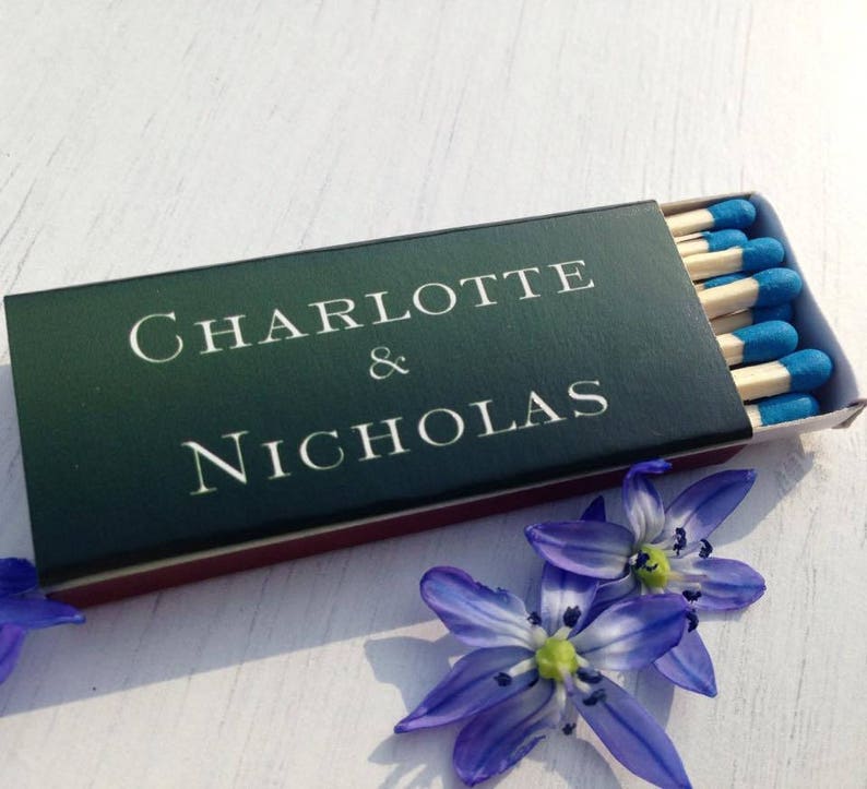 Custom Design Colorful Matchboxes Set of Personalized Watercolor Matchboxes