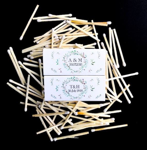 Set of Wedding Matches with Personalization Engagement Party Etsy