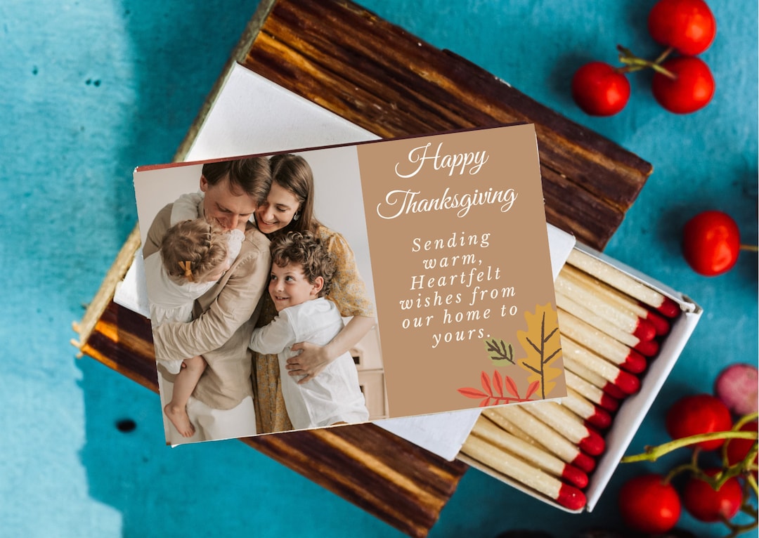 Thanksgiving Matches / Happy Thanksgiving From Our Family / Etsy