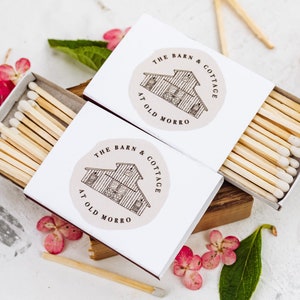 Restaurant LOGO matchboxes / Business Matches / Custom Matchbooks / Promotional favors for Hotel , Cottage, Bar, Cafe, Restaurant, Camping's