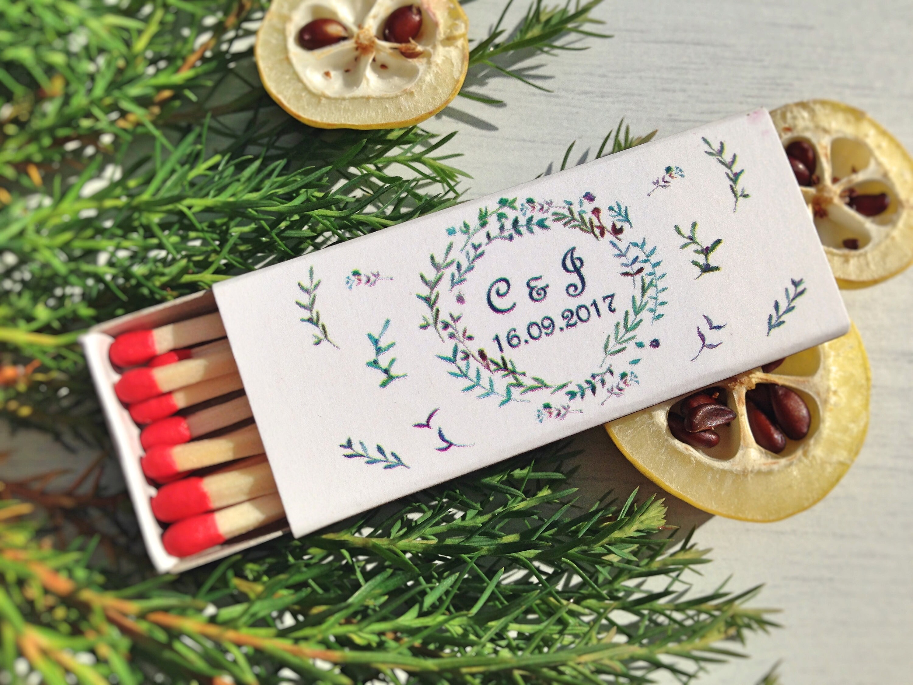 Set of Wedding Matches With Personalization Engagement Party Etsy Canada