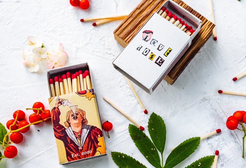 BUSINESS LOGO custom Matchbox / bulk matches / favor for customers / Business matches / marketing materials / inexpensive favor image 3