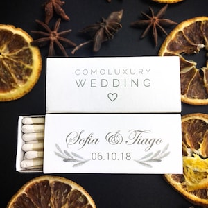 Set of Floral Matchboxes - Personalized Matchboxes