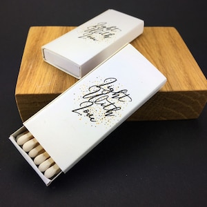 Light With Love Matchboxes * Personalized Matches * Custom Matches * Personalized Match box * Party Favor Matches * Matches