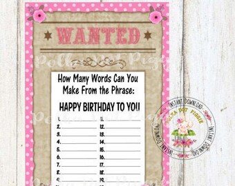 How Many Words Etsy