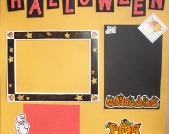 Halloween Premade 12 x 12 Scrapbook Pages