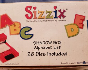 Provo Craft SIZZIX SHADOWBOX ALPHABET Die Cut Set 38-0624 - Etsy
