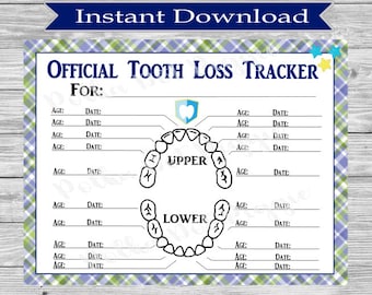 Download stampabile istantaneo del certificato di rilevamento dei denti smarriti. Fatina dei denti del ragazzo