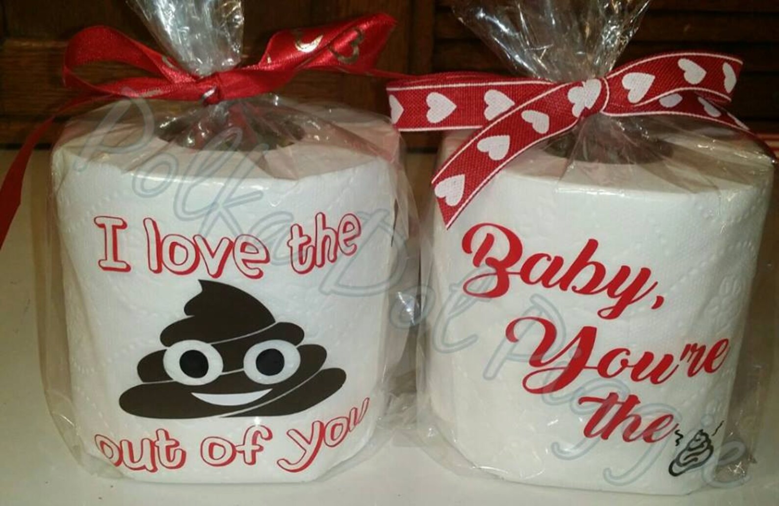 Valentines Gag Gift Toilet Paper, Bathroom Gag Gift, Love, Bathroom