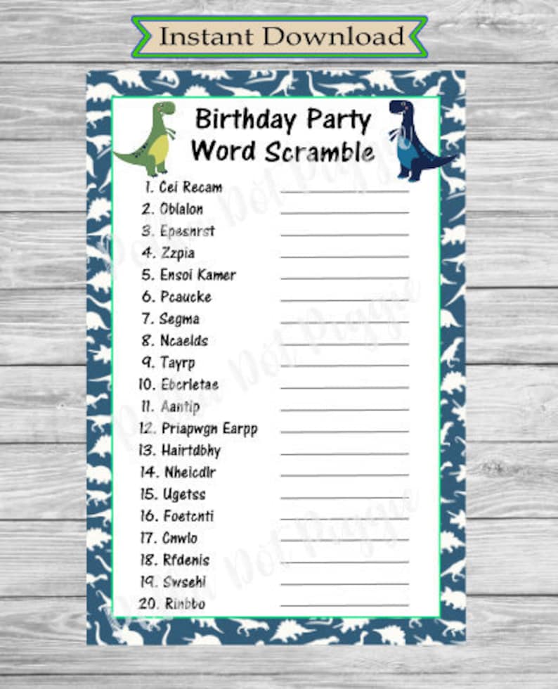 dinosaur word game