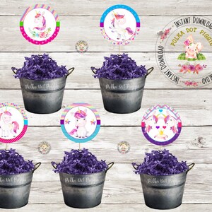 Rainbow Unicorn Centerpieces Birthday Party Baby Shower Bachelorette Party Wedding Shower Game Instant Printable Digital Download