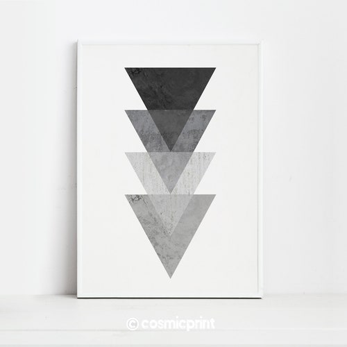 Black and White Prints Geometric Wall Art Geometric Prints Etsy