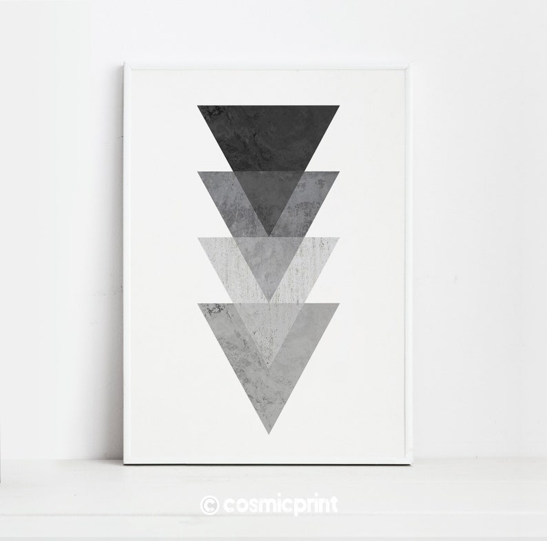 Black and White Prints Geometric Wall Art Geometric Prints Etsy