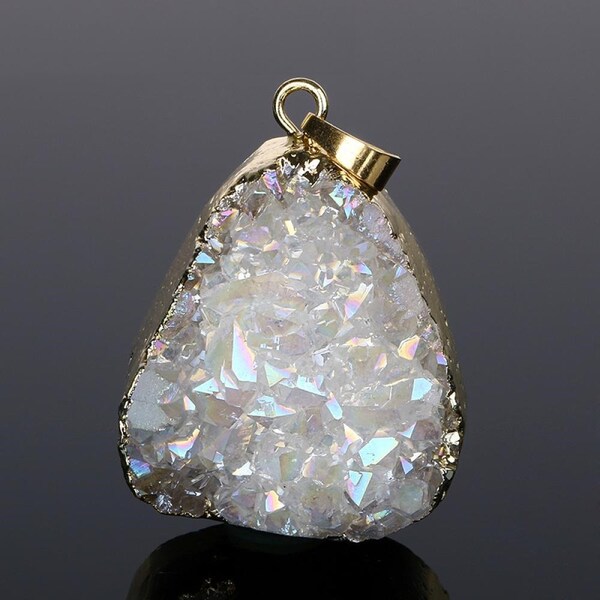 Druzy Stone Necklace Etsy