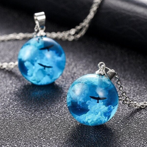 Resin Ball Pendant Etsy