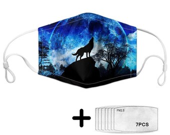 Wolf Face Mask Etsy