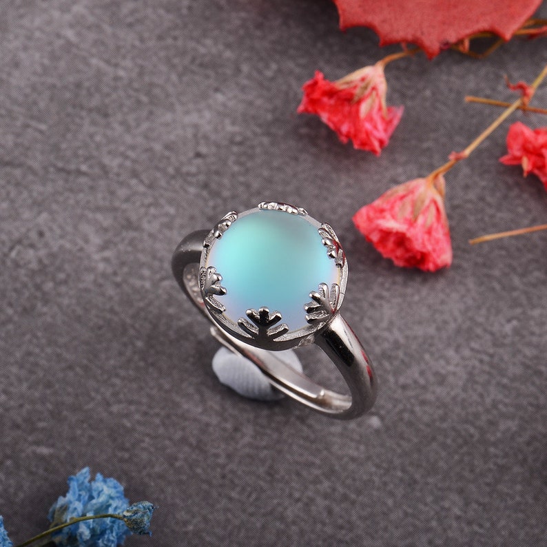 Northern Lights Ring Sterling Silver Aurora Borealis Ring Etsy