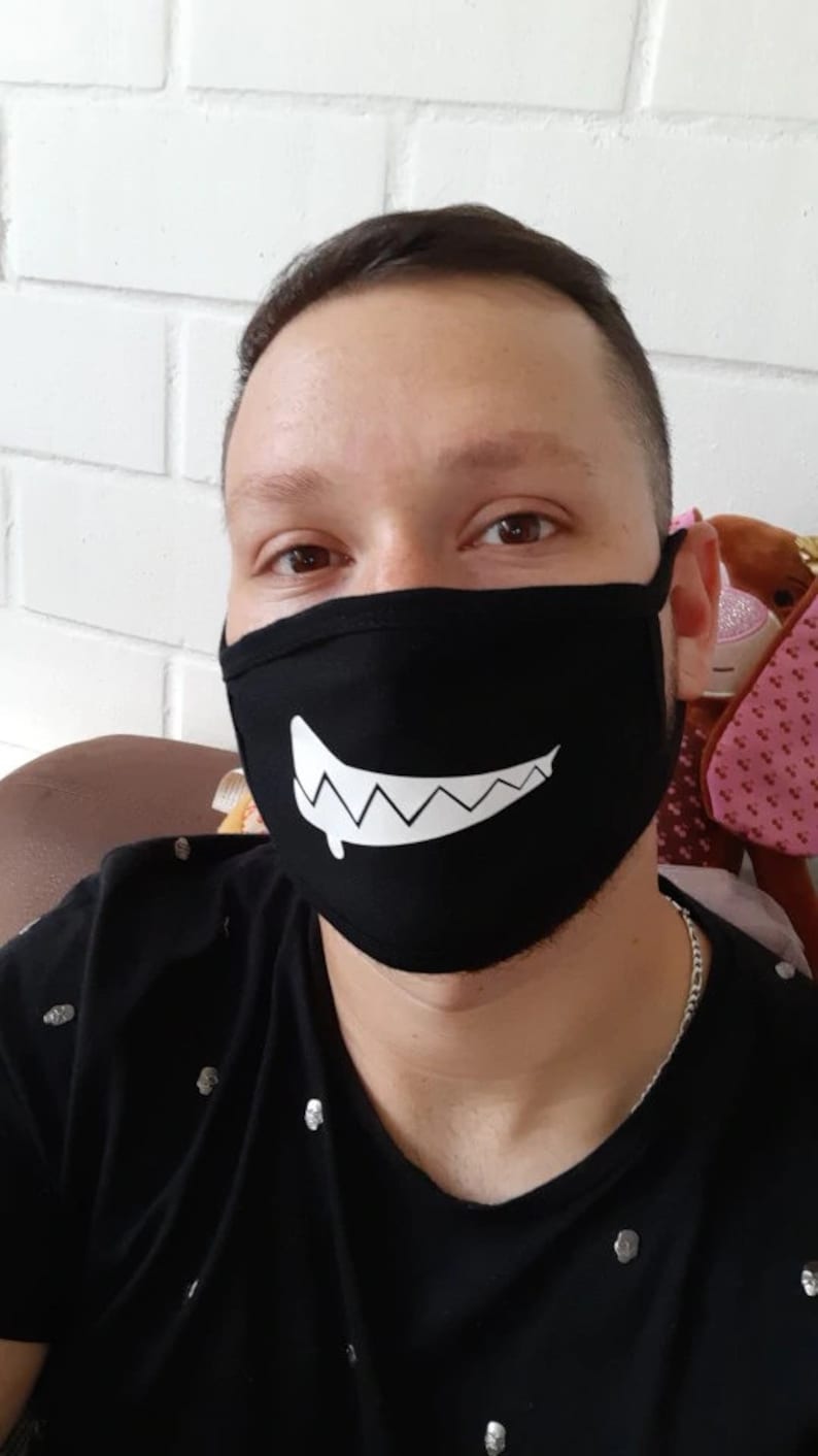 Fangs Face Mask Anime Face Masks for Men Womens Face Mask Etsy