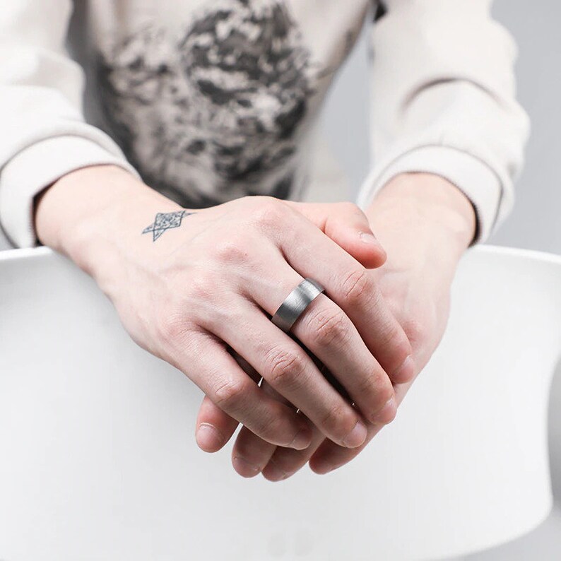 Mens Wood Engagement Ring Mens Wood Ring Tungsten Wooden Ring Etsy