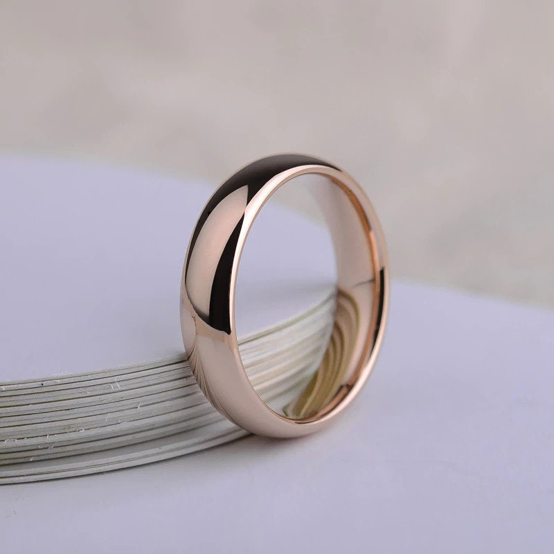 Rose Gold Wedding Ring His and Hers Matching Set Rose Gold Etsy