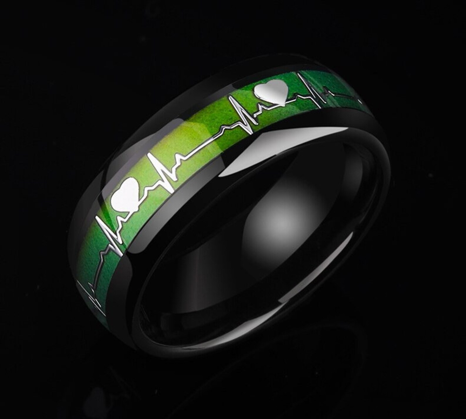 Tungsten Mood Ring for Men Color Changing Ring Men's Mood Etsy